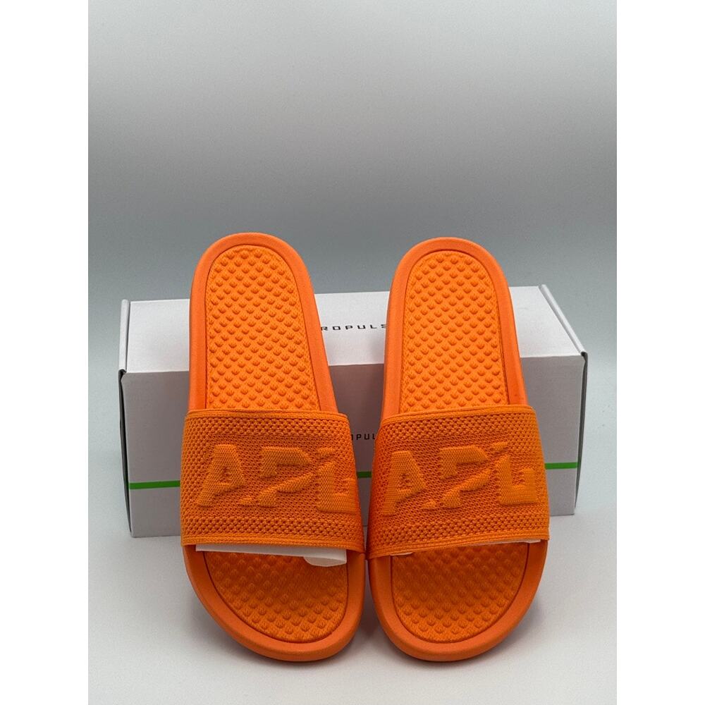 $130 APL Big Logo TechLoom Slide Orange Size 12M